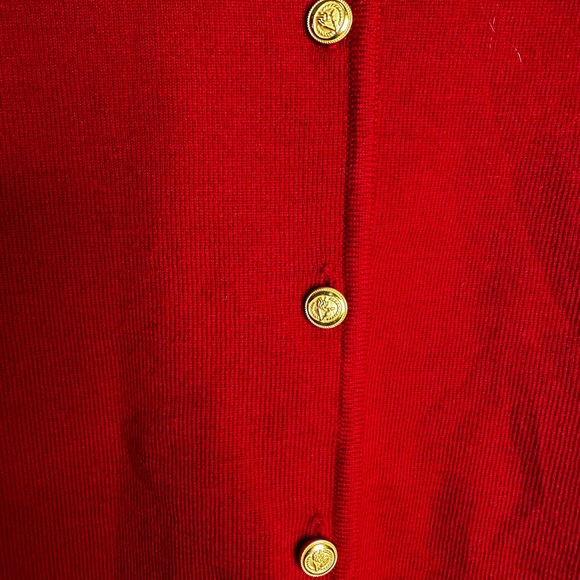 Pure wool Saint James Red Knit with Gold Button - Picture 5 of 10
